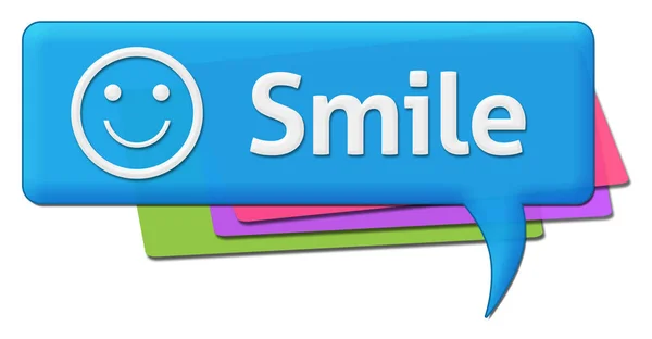 Glimlach van kleurrijke commentaar symbool — Stockfoto