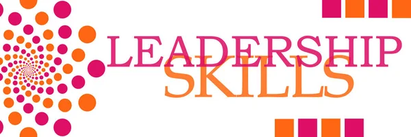 Leadership Skills Pink Orange Horizontal