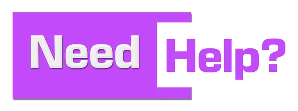 Need Help Purple Stripe Horizontal — Stock Photo, Image