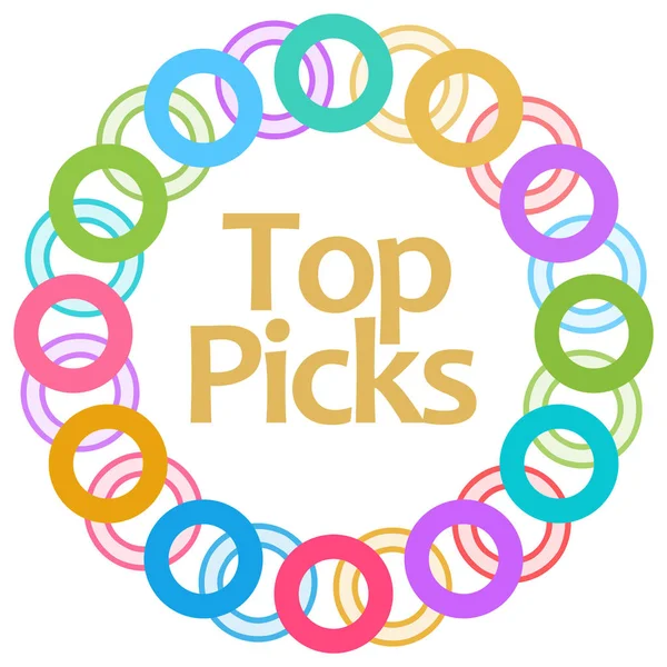 Top Picks renkli halkalar daire — Stok fotoğraf