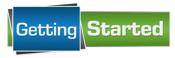 Getting Started Green Blue Horizontal — Stock Photo, Image