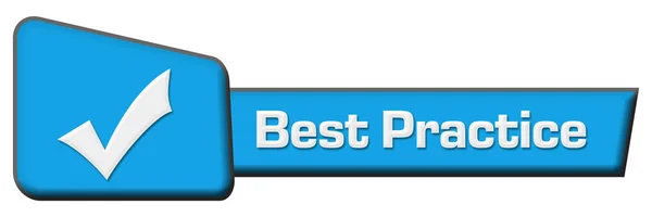 Best Practice Blue Triangle Horizontal — Stock Photo, Image