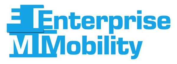 Enterprise Mobility niebieski paski streszczenie — Zdjęcie stockowe