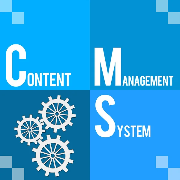 4 つのブロックの Cms ブルー — ストック写真