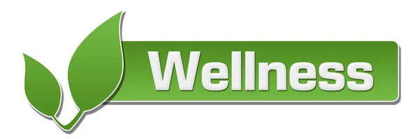 Wellness Green Leaf Horizontal — Stock Photo, Image