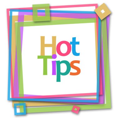 Hot Tips Colorful Frame  clipart
