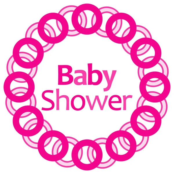 Bebê chuveiro rosa anéis circulares — Fotografia de Stock