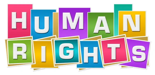 Direitos humanos quadrados coloridos listras — Fotografia de Stock