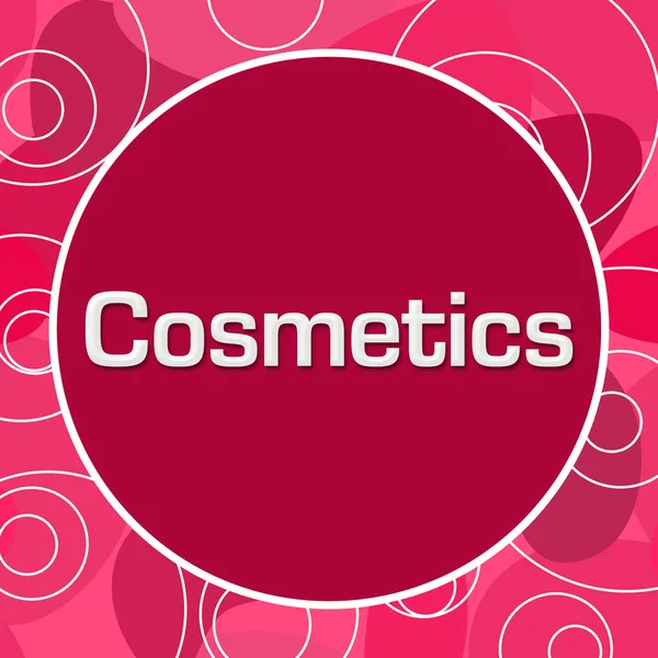 Cosmetics rosa slumpmässiga ringar cirkel — Stockfoto