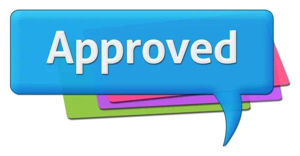 Approved Colorful Comment Symbol — Stock Photo, Image