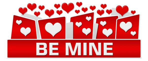 Be Mine Red Hearts On Top — Stock Photo, Image