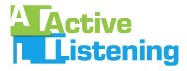 Etkin dinleme yeşil mavi soyut çizgili 