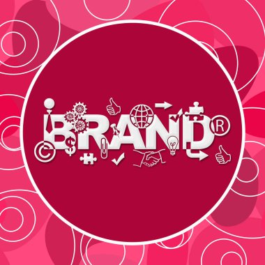 Marka pembe rasgele daire 