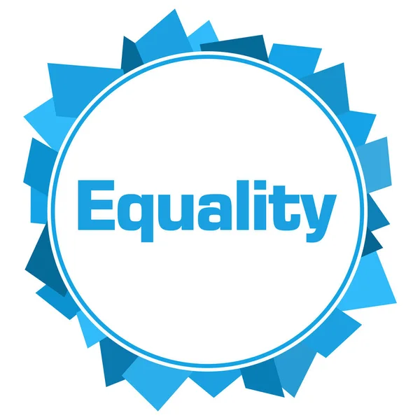 Eşitlik mavi rastgele şekiller daire — Stok fotoğraf