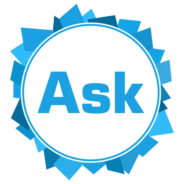 Ask Blue Random Shapes Circle — Stock Photo, Image