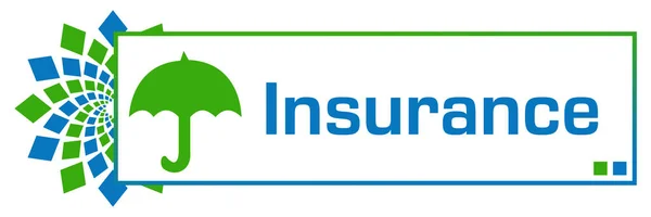 Insurance Green Blue Circular Box — Stock Photo, Image