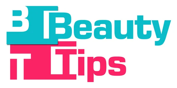 Beauty Tips Turquoise Pink Stripes — Stock Photo, Image