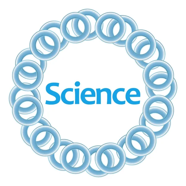 Циркуляр синих колец науки — стоковое фото