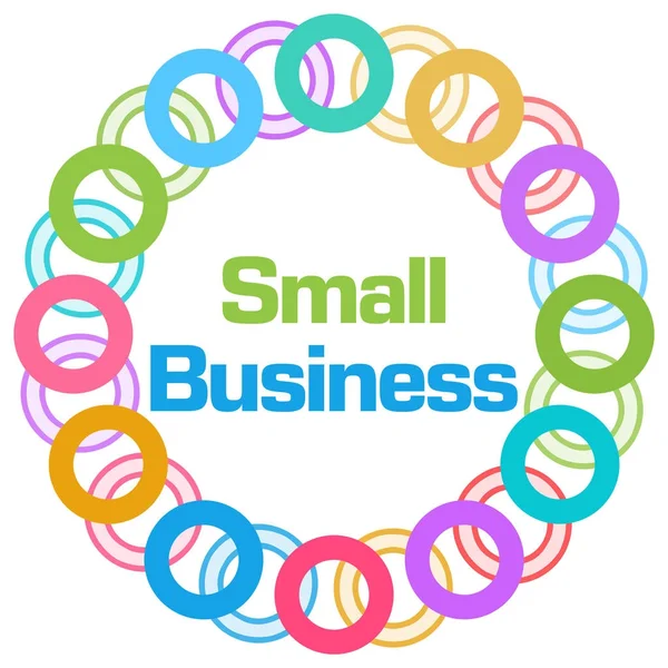 Small Business kolorowe pierścienie okrągłe — Zdjęcie stockowe