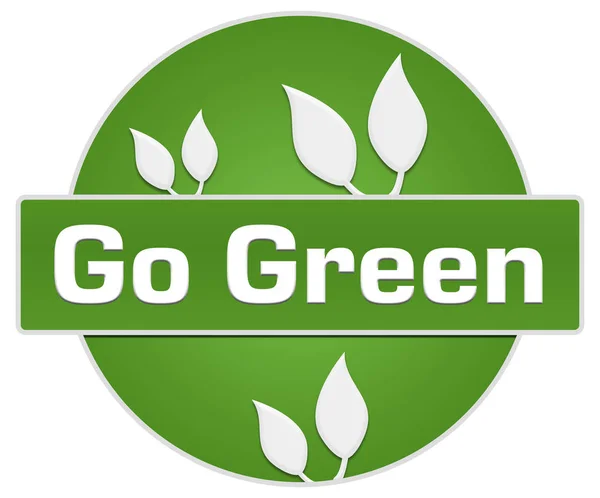 Go green mit grünen Kreisblättern — Stockfoto