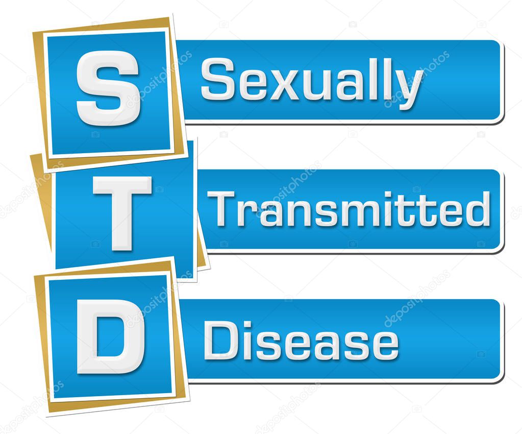 STD - Sexually Transmitted Disease Blue Vertical 
