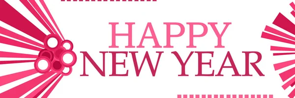 Feliz Ano Novo Texto Escrito Sobre Fundo Rosa — Fotografia de Stock
