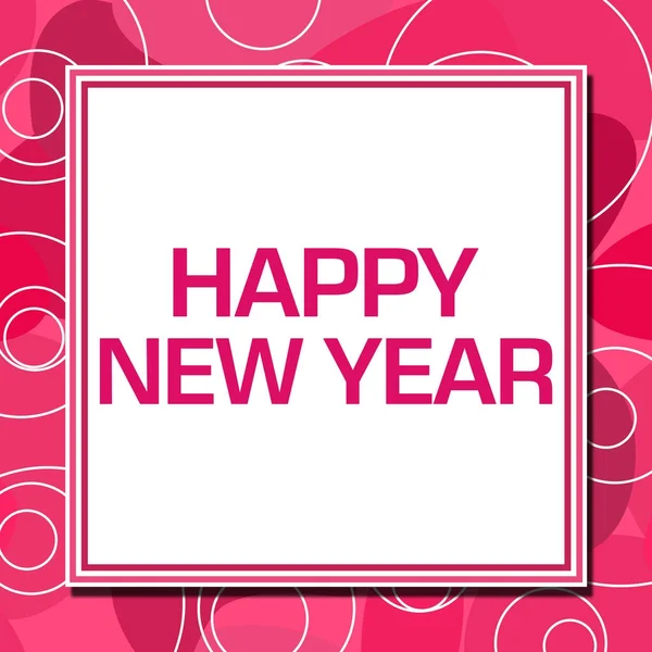 Gelukkig Nieuwjaar Tekst Geschreven Roze Achtergrond — Stockfoto