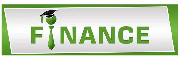 Finanza Testo Scritto Con Simbolo Concettuale Sfondo Verde — Foto Stock