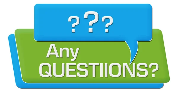 Any Questions Concept Image Text Related Symbols — Stock Photo, Image