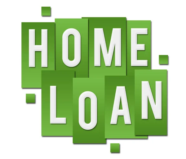 Home Loan Text Alphabets Written Green Background — Stock Photo, Image