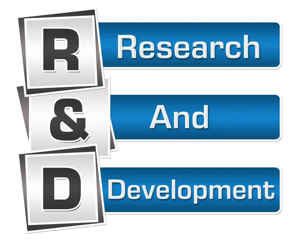 Research Development Text Written Blue Grey Background — стоковое фото