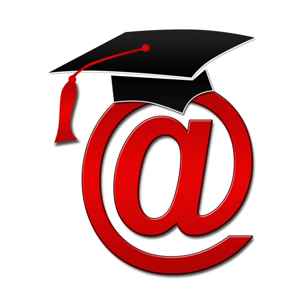 Online Education Concept Image Hat Rate Symbol — Stock Photo, Image