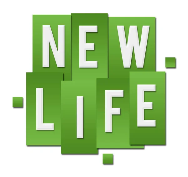 Nova Vida Alfabetos Texto Escrito Sobre Fundo Verde — Fotografia de Stock