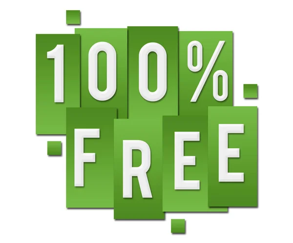 Hundred Percent Free Text Alphabets Written Green Background — Stock Photo, Image