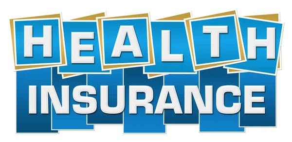 Health Insurance Text Written Blue Background — Stock Photo, Image