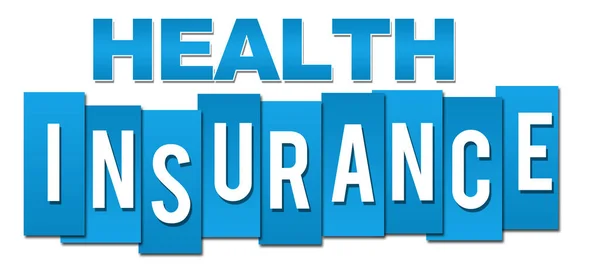 青色の背景に書かれた健康保険テキスト — ストック写真