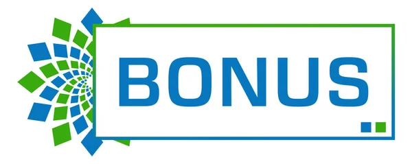 Texto Bônus Escrito Sobre Fundo Azul Verde — Fotografia de Stock