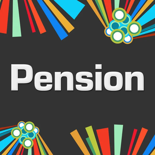 Pension Text Written Dark Colorful Abstract Background — Stock Photo, Image