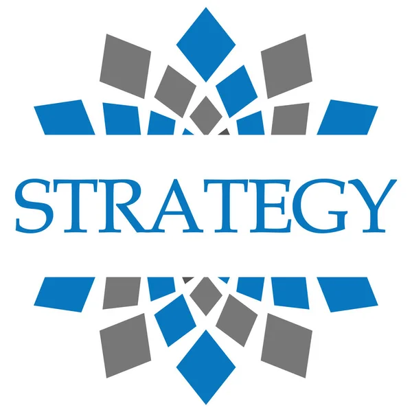 Strategy Text Written Grey Blue Background — Stock Photo, Image