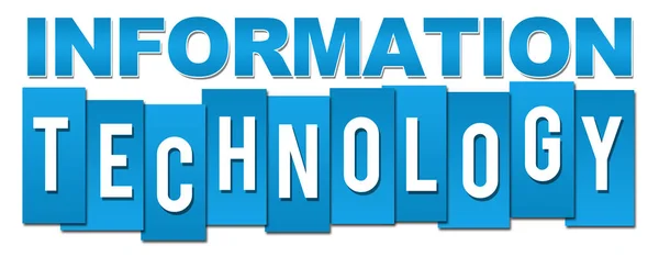 Information Technology Text Written Blue Background — Stock Photo, Image