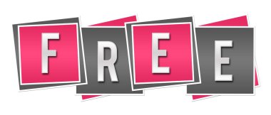 Pembe gri arka plan üzerinde yazılı serbest metin alfabe.