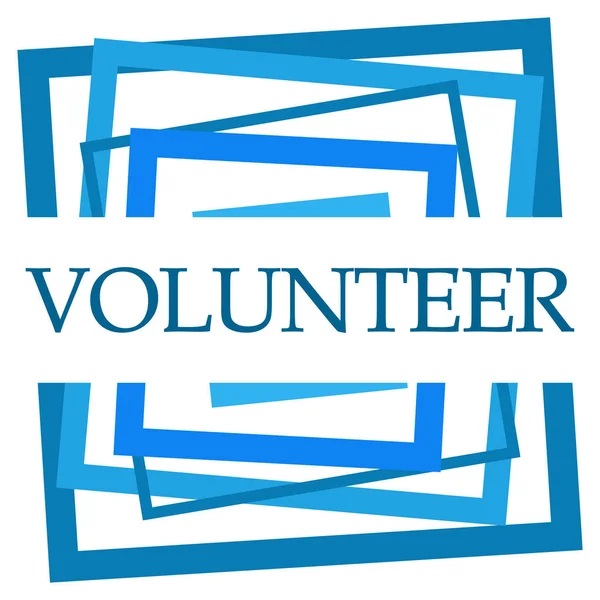 Volunteer Text Written Abstract Blue Background — Stock Photo, Image