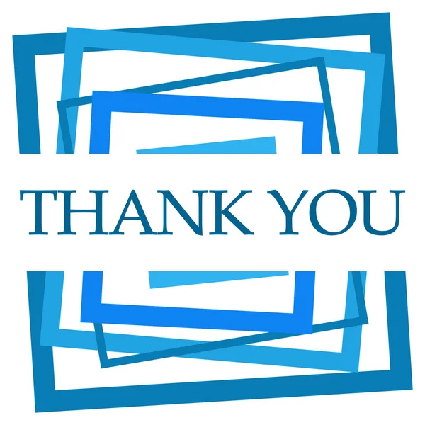 Thank You Text Written Abstract Blue Background — Stock Photo, Image