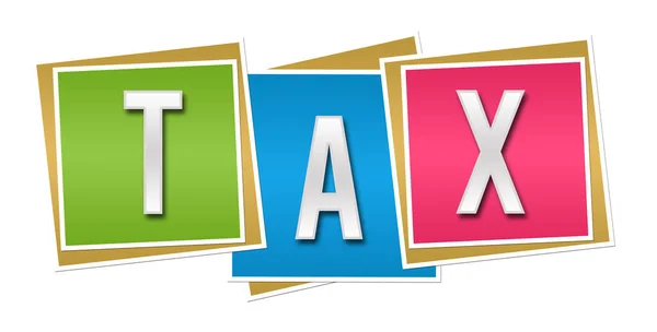 Daňové Abecedy Text Napsán Nad Barevné Pozadí — Stock fotografie