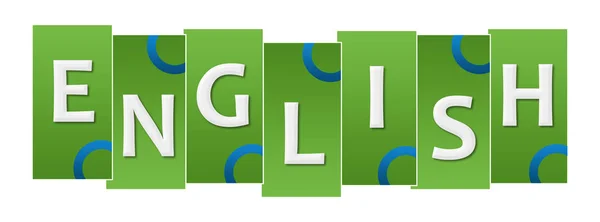 English Text Written Green Blue Background — Stock Photo, Image
