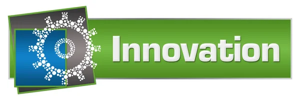 Innovation Text Written Green Blue Background — Stock Photo, Image