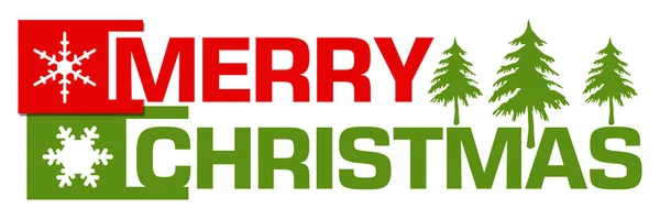 Merry Christmas Text Written Red Green Background — Stock Photo, Image