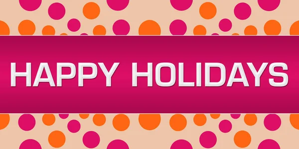 Happy Holidays Text Written Pink Orange Background — Stock fotografie