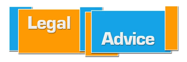 青いオレンジの背景に書かれた法的助言テキスト — ストック写真