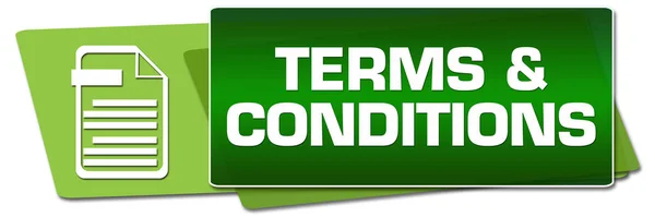 Termes Conditions Texte Écrit Sur Fond Vert — Photo